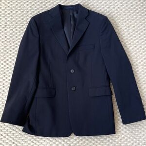 Joseph Abboud Youth Boys Navy Blue Suit Jacket Blazer Two Button 12R Wool Blend